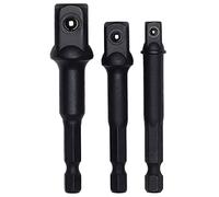 Cpolebev Impact Grade Socket Adapter/Extension Set | Turns Power Drill Into High Speed Nut Driver | 1/4 inch, 3/8 inch, and 1/2 inch Drive