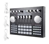 Cpolebev K1 Computer Phone Voice Changer HIFI Live Sound Card Mixer Board Streaming Audio Bluetooth 5.0 Universal
