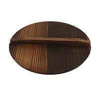 Cpolebev Kitchen Multi-Functional Wooden Pot Cover Handle Pan Lid Eco-Friendly Anti-Scalding Wood Baking Pot Lids Cover 30cm