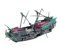 Cpolebev Large Aquarium Shipwreck Decor Boat Plastic Set Resin Ship Fish Tank Ornaments for Aquarium Decor Accessories