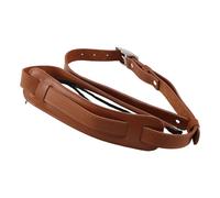 Cpolebev Leather and Metal Buckle Electric Guitar Strap Belt Shoulder Pad Adjustable Vintage Guitar Straps-Brown Color