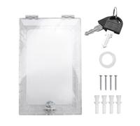 Cpolebev Lock Box with Key Universal Thermostat Cover with Lock, Clear Thermostat Guard for Wall