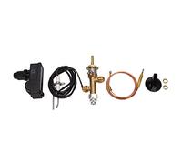 Cpolebev Low Pressure LPG Propane Gas Fireplace Fire Pit Safety Control Valve Kit, Push Button Ignition Kit for Gas Grill, Heater