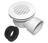 Cpolebev Low Profile Shower Base Drain with Perforated Strainer Side Outlet Shower Drain Side Outlet Drain Assembly