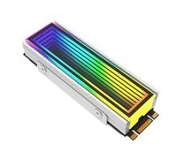 Cpolebev M.2 ARGB Computer Radiator PC RGB M.2 Nvme Cooler Heatsink M2 ARGB Radiator Endless Abyss Effect Silver