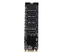 Cpolebev M.2 NGFF B-Key Change 5 Port Expansion Card 6Gbps Expansion Card JM575 Chipset