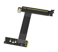 Cpolebev M.2 NGFF Key M to PCIe 16x Graphics Card Riser Adapter Card, Nvme to PCI-Express 16X Extension Cable(Left Direction)