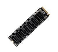Cpolebev M.2 NVME PCI-E PCIE X4 X8 X16 to 6 Port 3.0 Adapter Card Riser ASM1166 Chassis Server PC Computer Expansion Card, Easy to Use