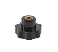Cpolebev M10 10mm Dia Thread Black Plastic Star Head Clamping Knob Grip
