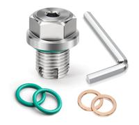 Cpolebev M14.1-1.5 X 15mm Oversize Piggyback Oil Drain Plug, Stainless Steel Self Tapping Oil Pan Thread Repair Kit