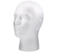 Cpolebev Male Wig Display cosmetology Mannequin Stand Model Foam White