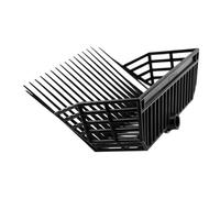 Cpolebev Manure Fork Replacement Head Pitchfork Head, Horse Manure Rake Stable Waste Removal for Picking Up Manure, Black