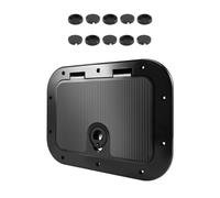 Cpolebev Marine Deck Plate Access Cover Pull Out Inspection Hatch with Latch for Boat Kayak Canoe, 14.96 x 11.02 Inch / 380 x 280mm -Black