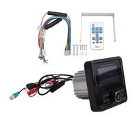 Cpolebev Marine Radio FM AM MP3 Media Player Boat Stereo Waterproof Bluetooth USB AUX Receiver for UTV ATV SPA RZR Easy to Use