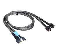 Cpolebev MCIO 8i to 2 X SFF 8643 Cable PCIE Gen5 MCIO 8X to Mini SAS HD SFF 8643 High Speed Cable for Server Data Center 1M