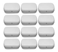 Cpolebev Metal Containers-12 Pack Metal Tin Box Mini Portable Box Containers for Drawing Pin, Bead Earring Jewelry Storage