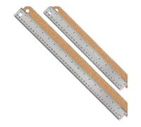 Cpolebev Metal Ruler Non-Slip Ruler Stainless Steel Ruler with Cork Backing:(12+18 Inch) Stainless Steel Ruler Non-Slip Rulers with Inch and Centimeters