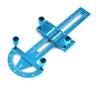 Cpolebev Metal Ruler Shock Synchronizer RC Car Tool Range 12cm for 1/8 1/10 1/12 1/16 1/18 1/24 RC Car,Blue