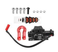 Cpolebev Metal Steel Wire Automatic Simulated Winch for 1/10 RC Crawler Car Axial SCX10 90046 TRX4 D90 Redcat,Black