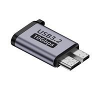 Cpolebev Micro-B Male to Type C Female Adapter Type-C USB3.0 Micro-B Connector for External Hard Drive Disk HDD Cable Adapter