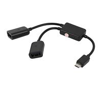 Cpolebev Micro-USB Host Cable,Micro-USB Male to 2X Type A Dual USB Female OTG Adapter Converter Hub for Android Tablet Pc and Smart Phone Black