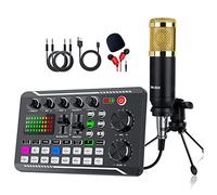 Cpolebev Microphone Set Accessories Condenser Microphone Set Live Sound Card F998 BM800 Set