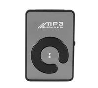 Cpolebev Mini Mirror Clip USB Digital Mp3 Music Player Support 8GB SD TF Card Black