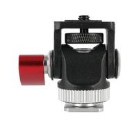 Cpolebev Mini Monitor Mount Tripod Head Cold Shoe Adapter Aluminum Alloy 1/4 Inch Screw for Flash Microphone LED Fill Light Lamp Spare Parts