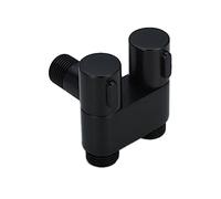 Cpolebev Mini Multi-Function Faucet Brass 1 Into 2 Out Dual Control Washing Machine Chrome Tap for Washing Machine and Toilet-C