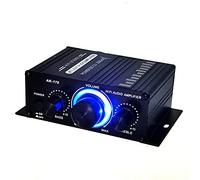 Cpolebev Mini Stereo Amplifier Dc12V Dual Channel Hi-Fi Audio Player Supports Mobile Phone Dvd Input for Motorcycle Car Home Use