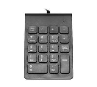 Cpolebev Mini USB Wired Numeric Keypad Numpad 18 Keys Digital Keyboard for Accounting Teller Laptop Android Notebook Tablets PC (Black)