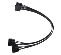 Cpolebev Molex IDE 4 Pin Male to 15 Pin Female Power Converter Adapter Cable Hard Drive HDD SSD Power Extension Cable,2 Pack