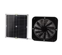 Cpolebev Mono-Polycrystalline Solar Panel with 13.5 Inches Exhaust Fan Bracket Photovoltaic Fan Ventilation Cooling Solar Panel
