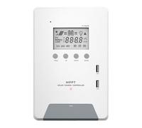 Cpolebev MPPT Solar Charge Controller 30A 12V/24V Dual USB Solar Controller with LCD Display for Solar Power Smart Home