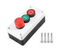 Cpolebev NC Emergency Stop NO Red Green Momentary Push Button Switch Station 600V 10A