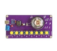 Cpolebev NE555 Electronic Piano Kit 8 Steps Musical Note Fun DIY Soldering Practice Circuit Board Loose Parts Fun DIY Soldering Practice Circuit Board