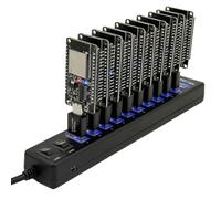 Cpolebev NerdMiner Hub 550KH/S Solo Lottery Miner 10x55K Miner Combo Kit Bitcoin BTC Miner Asic Mining Crypto Mining Station