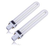Cpolebev New Professional Electronic 2pcs 365nm 9W Nail Dryer UV Lamp Light Bulb Tube Replacement Art Nail Polish Manicure
