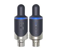 Cpolebev New UHF Wireless Mic Adapter XLR Transmitter & Receiver Converter Wireless Mic Rechargeable for Live Interview/Studio