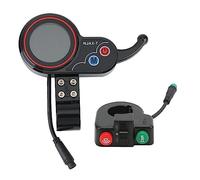 Cpolebev NJAX-T Electric Scooter Dashboard Meter 36V 48V Adjustable+Switch Button 6PIN for Electric Scooter Replacement Spare Parts