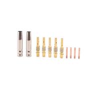 Cpolebev Nozzles Contact Tips Holders Welding Parts Set Mig Welder Consumable Accessory Fit for 15AK Torch Welding Machine 1 MM