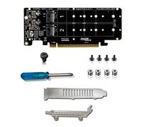 Cpolebev NVMEx4 SSD 2U Server Riser Card Double-Sided 4-Disk NVME PCI-EX16 Split Card Expansion Card Card