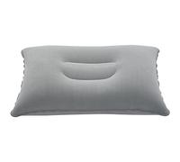 Cpolebev Outdoor Portable Folding Air Inflatable Pillow Double Sided Flocking Cushion For Travel Plane Hotel Hot Worldwide Light Grey