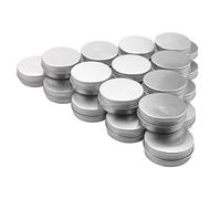 Cpolebev PACK of 25-15ml Aluminium Tin Large Make up Candle Pots Capacity Empty Big Cosmetic/Candle//Hair Product/Sweet Tin Jar