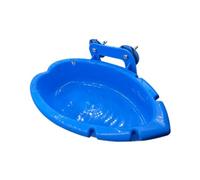 Cpolebev Parrot Food Tray Multifunction Blue Bathtub Animal Cage Standing Wash Shower Box Bird Toys Pet Cleaning Product