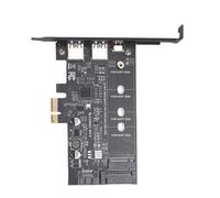 Cpolebev PCI-E to USB 3.0 PCI Express Card Incl.1 USB C and 2 USB A Ports, M.2 NVME to PCIe 3.0 Adapter Card with Bracket