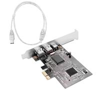 Cpolebev PCI Express X1 PCI-E FireWire 1394A IEEE1394 Controller Card PC+Metal for Desktop