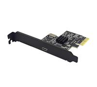 Cpolebev PCI-Express X2 to Type-E + Type-C Expansion Card USB3.2 GEN2 10Gbps ASM3142 Chip PCI-E to USB-C Adapter for Desktop