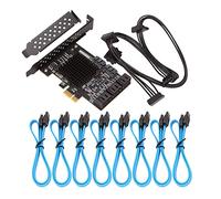 Cpolebev PCIE Card 8 Port, 6Gbps 3.0 PCIe Card, PCIe To Controller Expansion Card, Upport 8 3.0 Devices