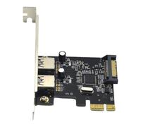 Cpolebev PCIE Expansion Card PCI-E to 2-Port USB3.0 5Gbps Convert Card Riser for Win7/8/9/10/Linux